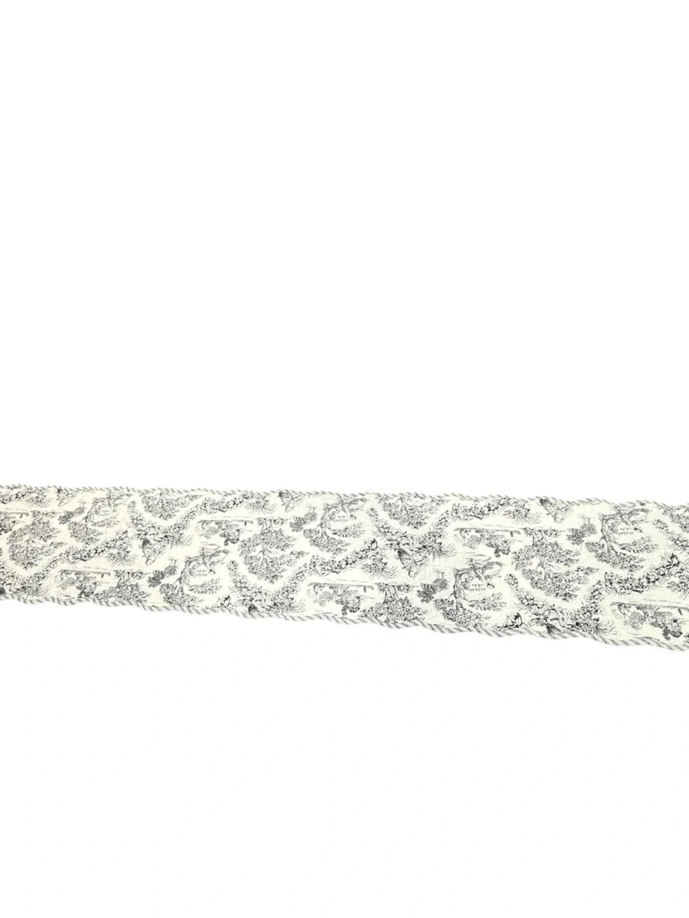 Black Toile French country pattern quilted table runner 69